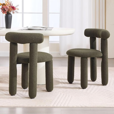 49.5cm H Faux Fur Upholstered Metal Accent