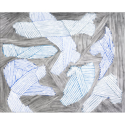«Sea Birds» par Evan Taylor - peinture sur toile à cadre flottant