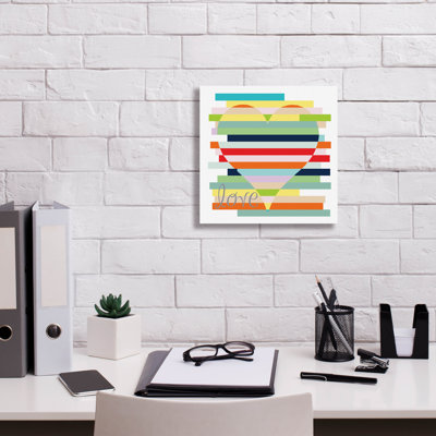 'Heart Rainbow' by Erin Clark Canvas Wall Art