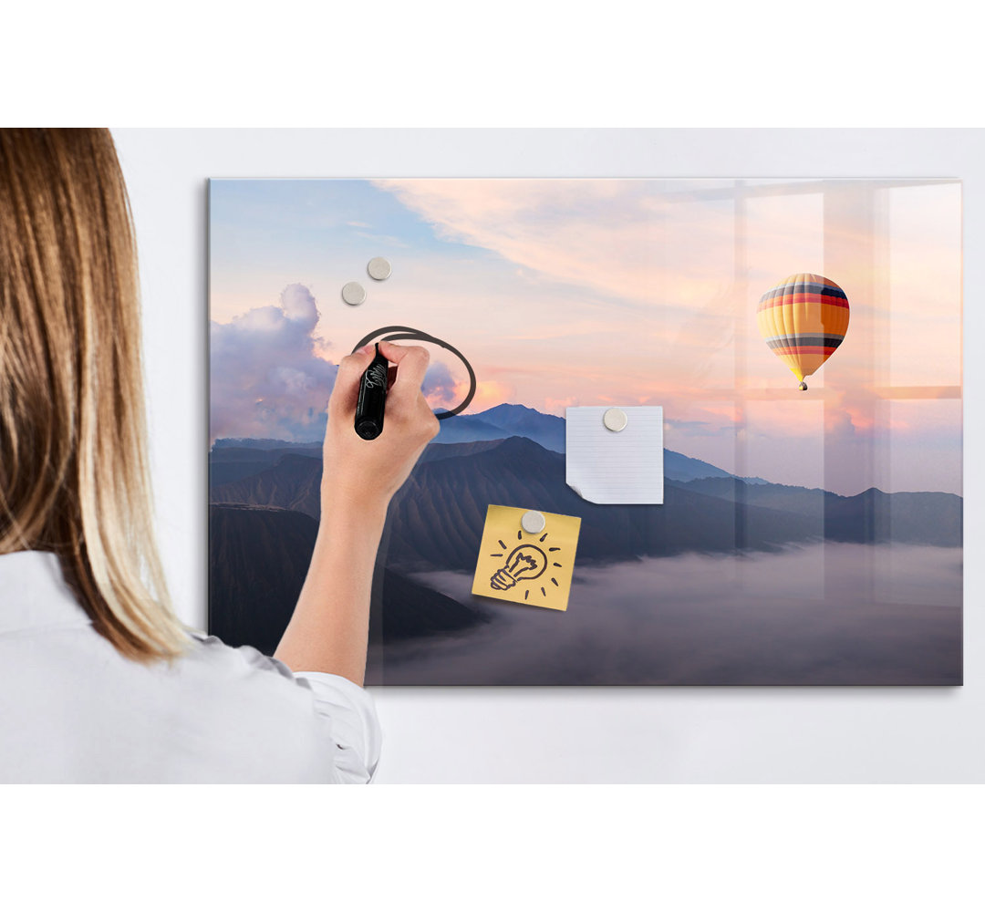 Magnetic Memo Board Whiteboard - 90 x 60 cm - With Marker and Magnets - A beautiful landscape