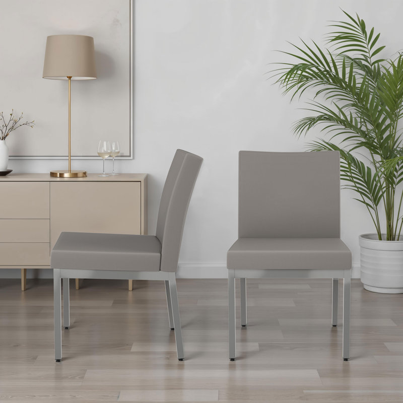 Driggers Upholstered Dining Chair, Gray, Taupe Gray