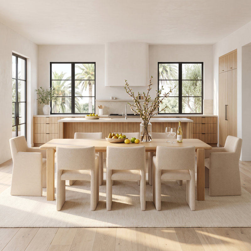 Larson Upholstered Dining Chair, Sand