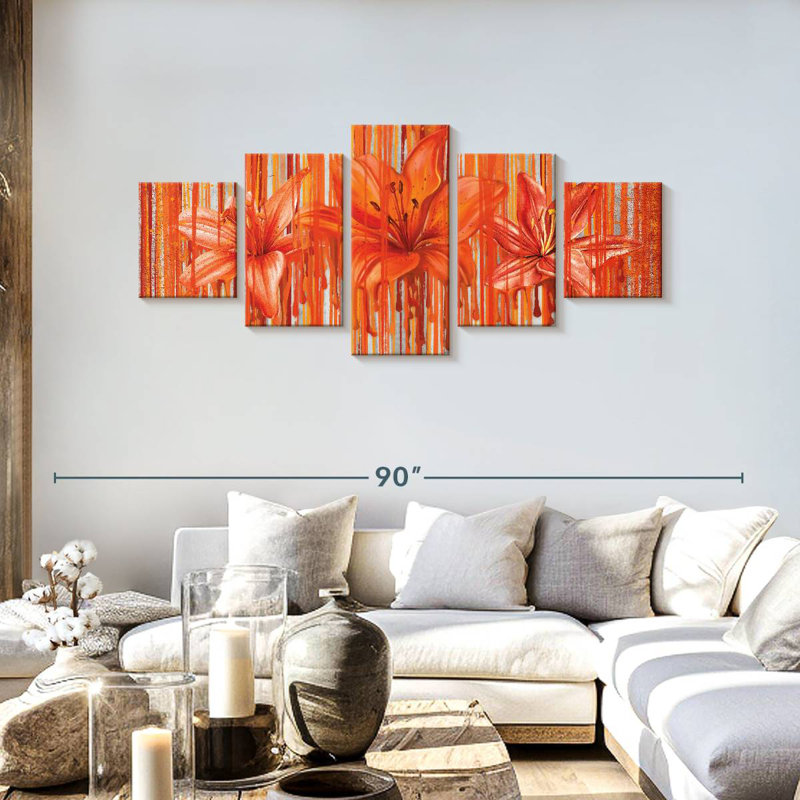 Lilies Paint Drip