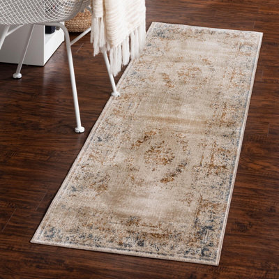Tapis oriental beige / brun / gris / bleu Arlindo