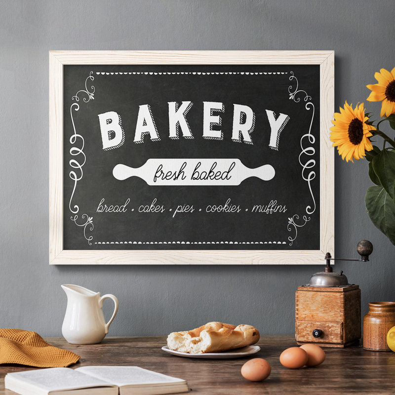Bakery, reproduction d'art sur toile, H 22 po x l 32 po, Blanc