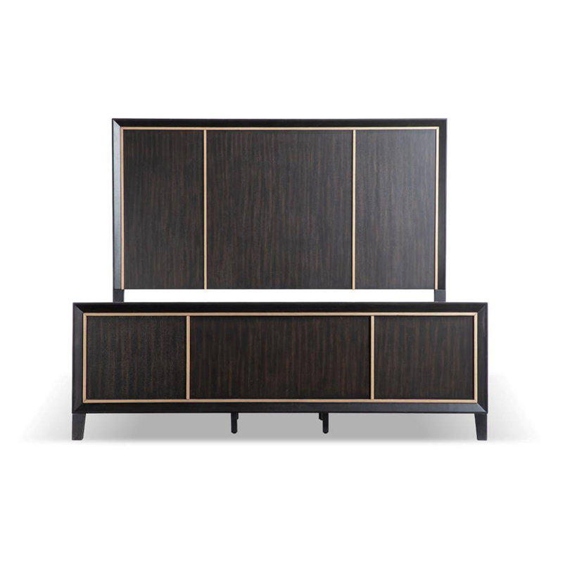 Garniture de tête de lit pour grand lit espresso 1pc