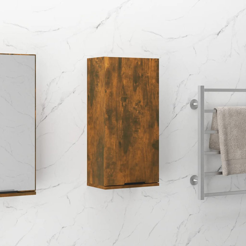 Jiahao Bathroom Cabinet, Smoked Oak