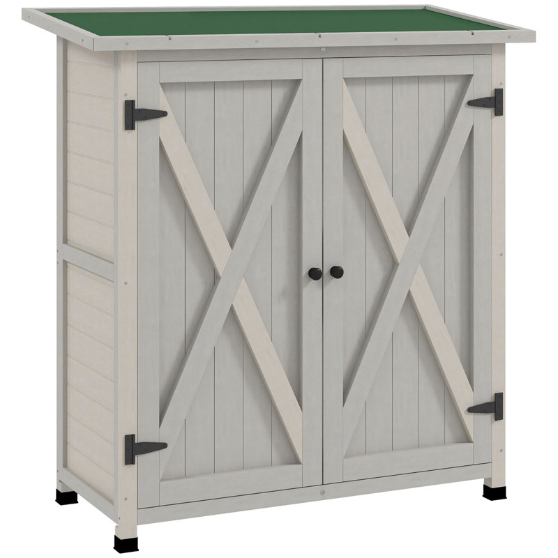Bertha 4 ft. W x 2 ft. D Solid Wood Flat Garden Shed