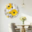 Horloge murale florale en bois-622261990