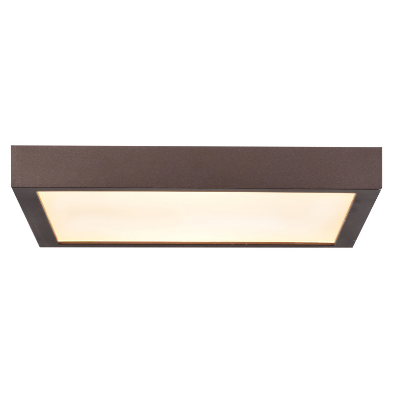 Skiljo Acrylic Flush Mount, Bronze, 0.5" H x 9.5" W x 9.5" D