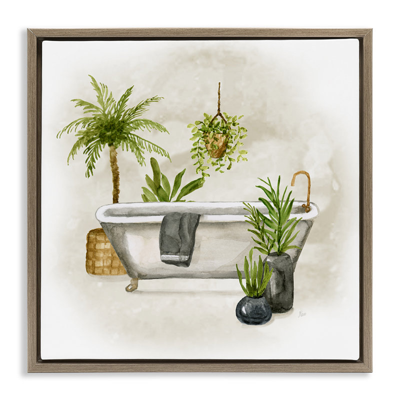 Art mural sur toile Floater, H 25 po x l 25 po, Cadre flottant orme Montalcino