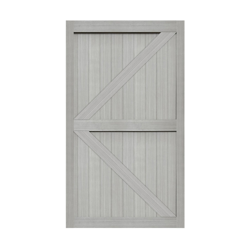 Trous pré-percés en MDF pour porte de grange Assemblage facile - Porte simple, quincaillerie non incluse, 48 po x 84 po