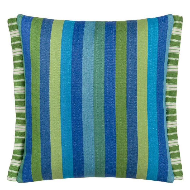 Cork Street Decorative Pillow, Cobalt Striped