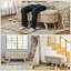 Banc de rangement avec repose-pieds