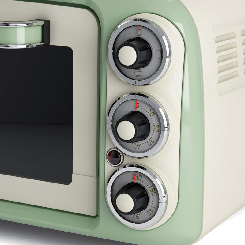 Ariete Vintage 18L Electric Mini Oven Cream, Green 