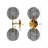 Iron Glass Mini 5.9"W Armed Sconce-1717428017