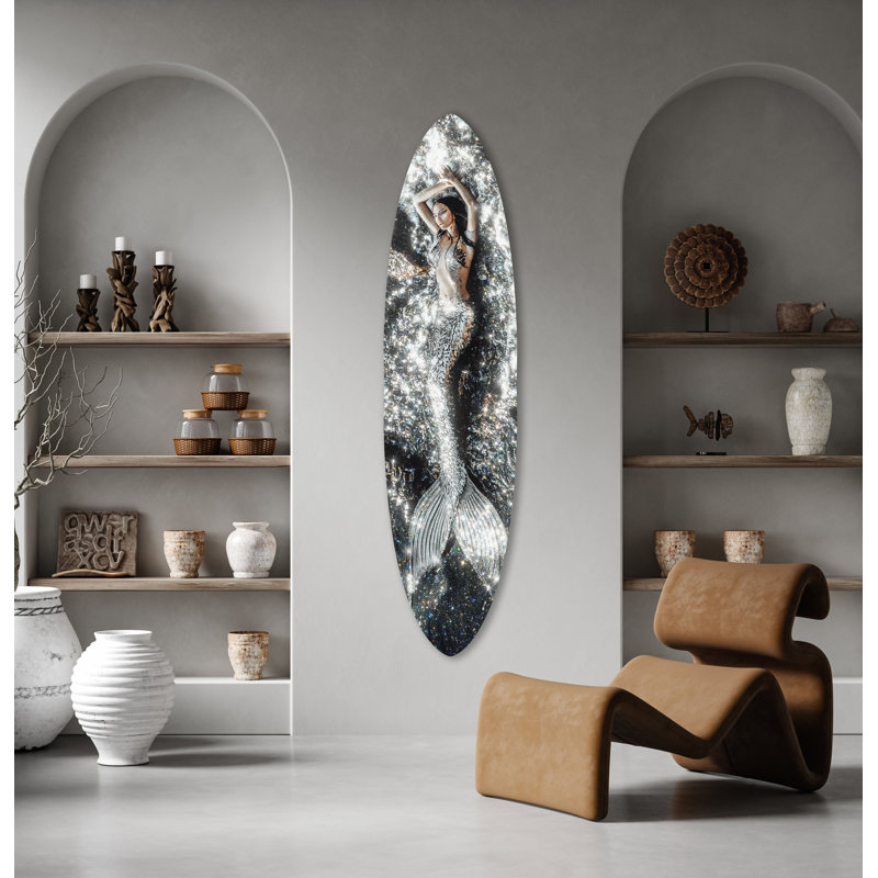 Save The Ocean Decorative Decorative Acrylic Surfboard by Oliver Gal