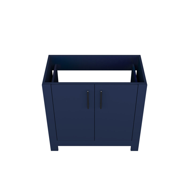 Austin 35.25" Navy Blue Freestanding Bathroom Vanity Cabinet