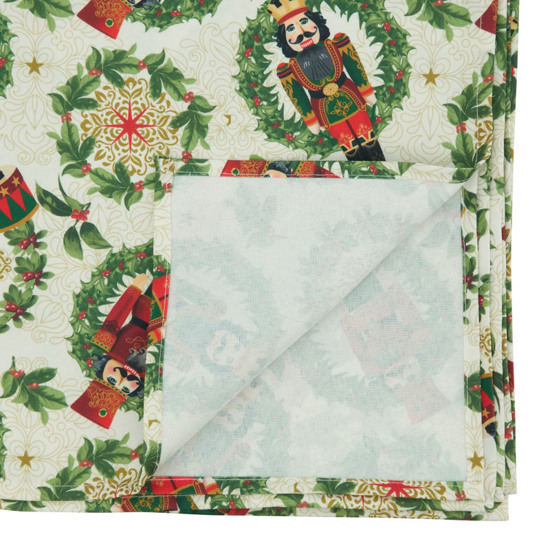 Rectangular_Holiday Tablecloth With Nutcracker Design, 104" L x 65" W