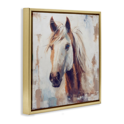 Rustic Horse Impression Floater Canvas Wall Art by Steve Huntziker