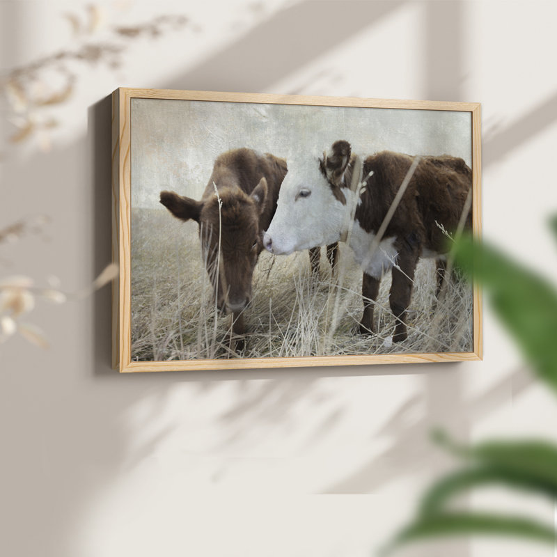 Two Friends -Framed Print - Restickable, Natural, 22" H x 28" W