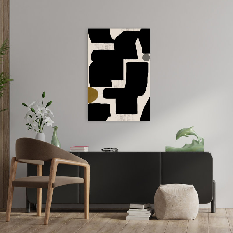Art contemporain abstrait géométrique, H 36 po x l 24 po