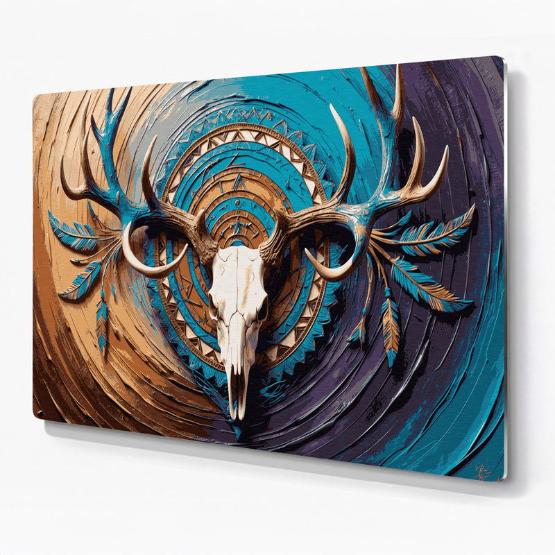 Art mural en métal noir Southwestern Animals, H 132 po x l 168 po x P 0,05 po