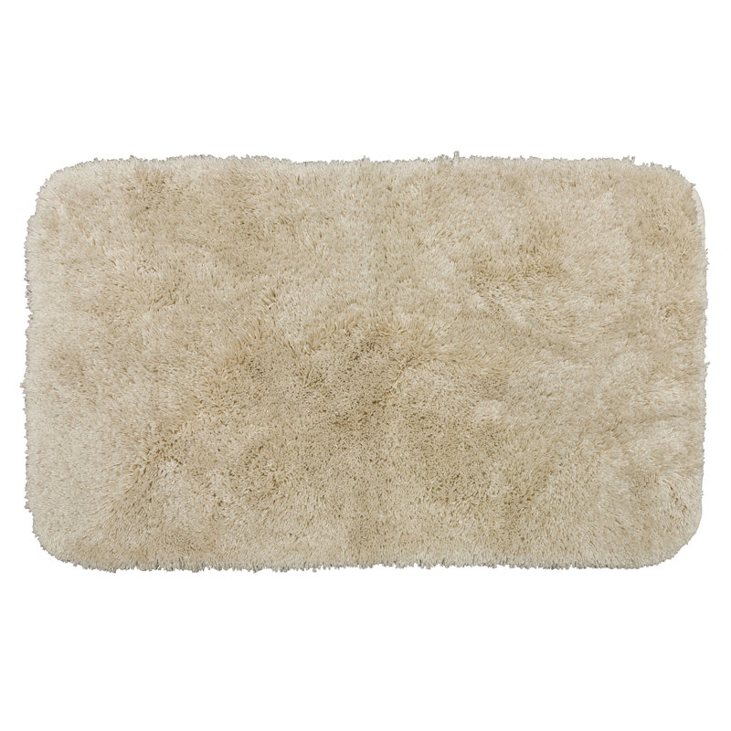 Pirates Well Washable Non-Slip Stain/Fade Resistant Solid Rectangle Bath Mat, Pearl, 24" W x 40" L