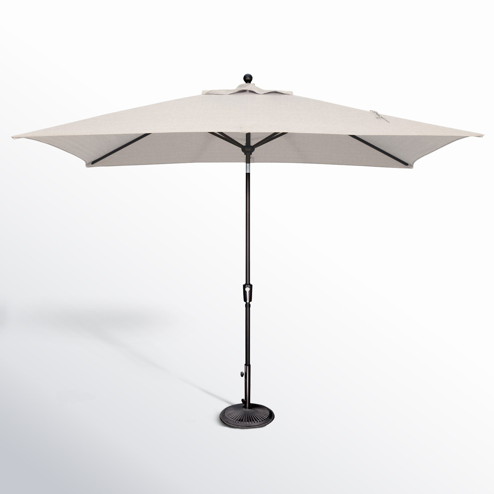 Launceston 78'' Outdoor Umbrella, Canvas Natural Sunbrella® Canvas, Black
