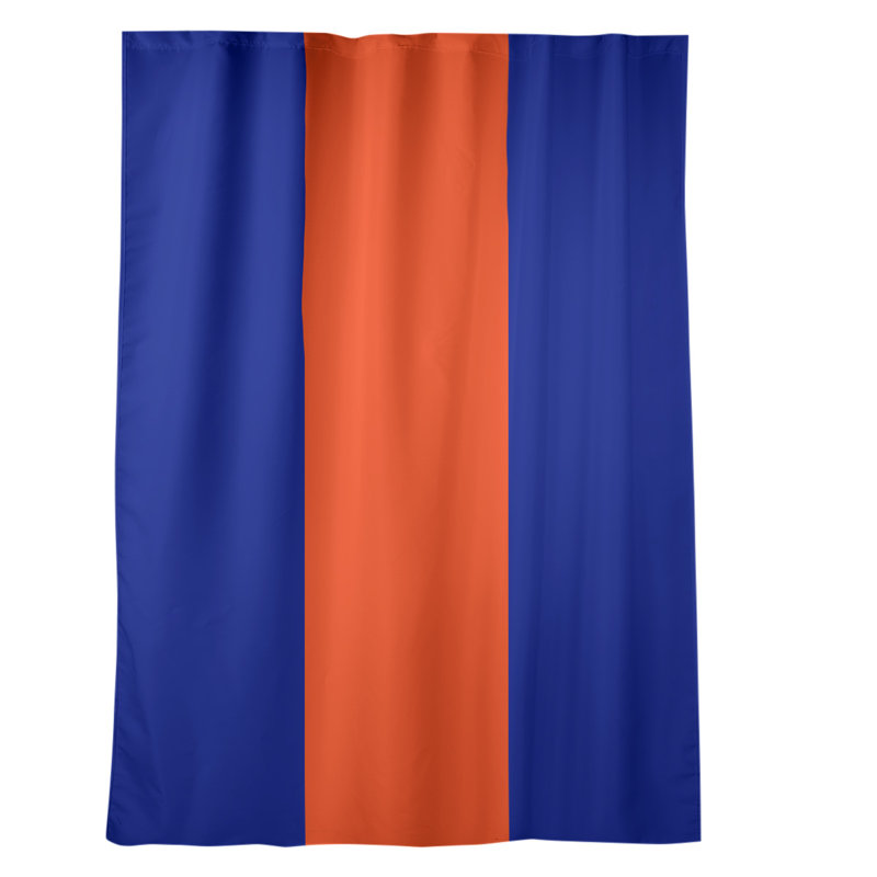 Mississippi Rebellion Sateen Room Darkening Curtain Single Panel, Royal Blue/Silver/Orange