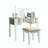 Transitional Style  1Pc Vanity W/ Stool Set Core Design Storage Drawers Central Mirror Padded Stool Bedroom Furniture-1356591447