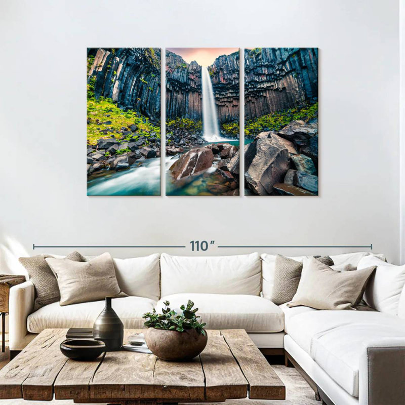 Alvord Simple Waterfall, 48" H x 74" W