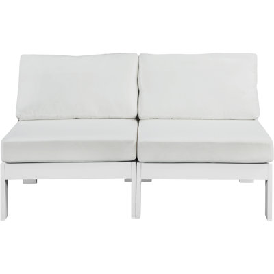 Kylis 60'' Wide Aluminum Loveseat with Cushions