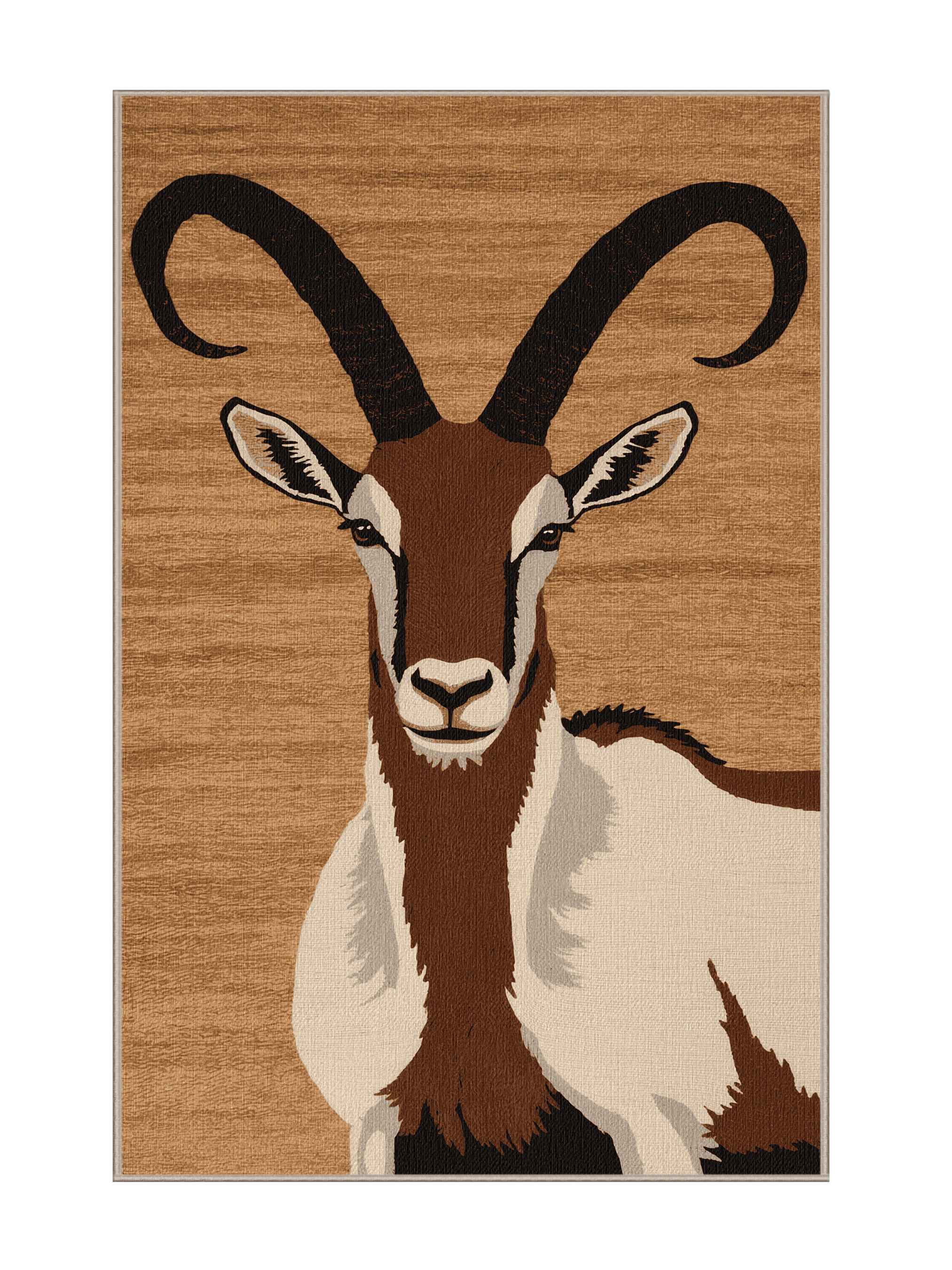 Foundry Select Washable Addax Wildlife Area Rug | Wayfair