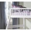 Lit superposé blanc avec rangement pratique - matériaux sûrs pour lit simple / double