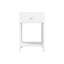 Table de chevet avec tiroir et tablette de rangement ouverte, table de chevet moderne à bord festonné, table de bout en bois pour chambre à coucher, armoire de chevet pour petit espace-153987881