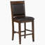 Chaise de comptoir rembourrée en noyer (ensemble de 2)