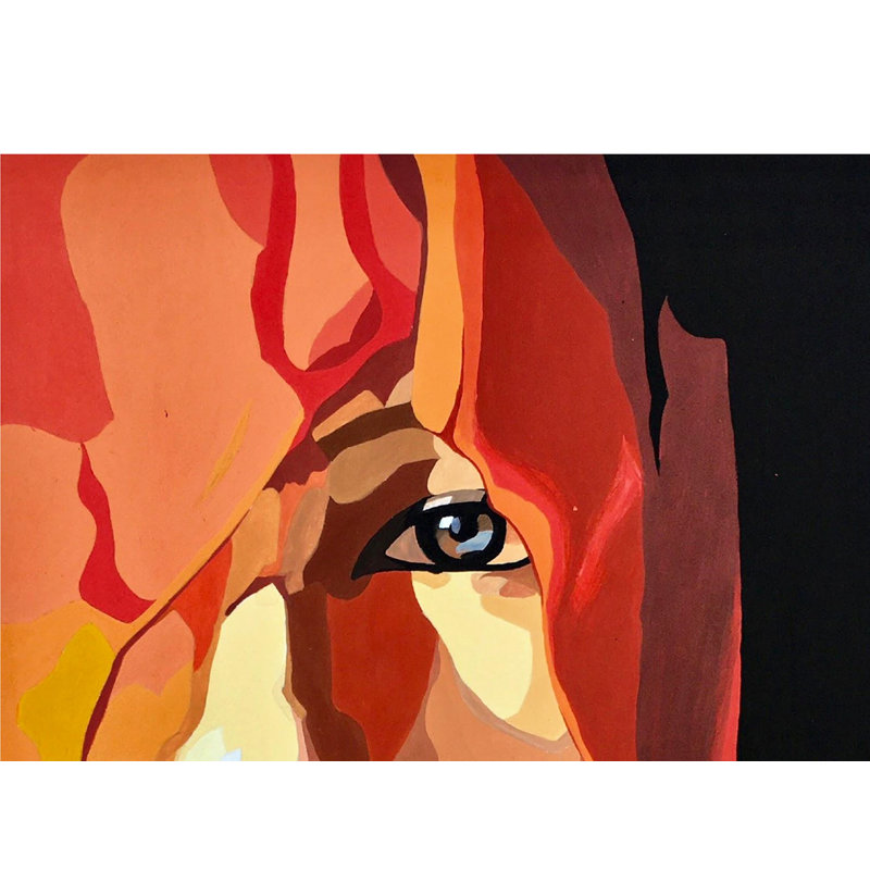 Furtivement à travers le voile | Affiche couleur d'art par Anuj Singh