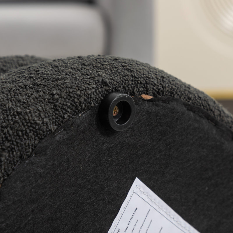 Repose-pieds Soft Boucle, Bouclé noir