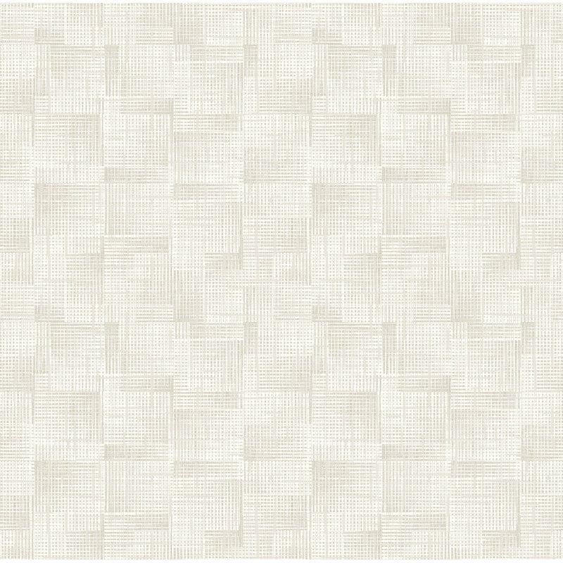 Geometric Wallpaper Roll, White/Off-White