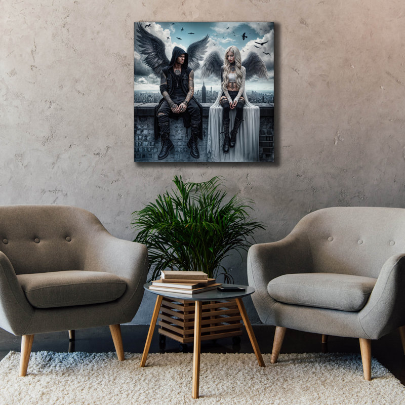 «Date Night» par Rey Klimt, art mural sur toile, 37 po x 37 po
