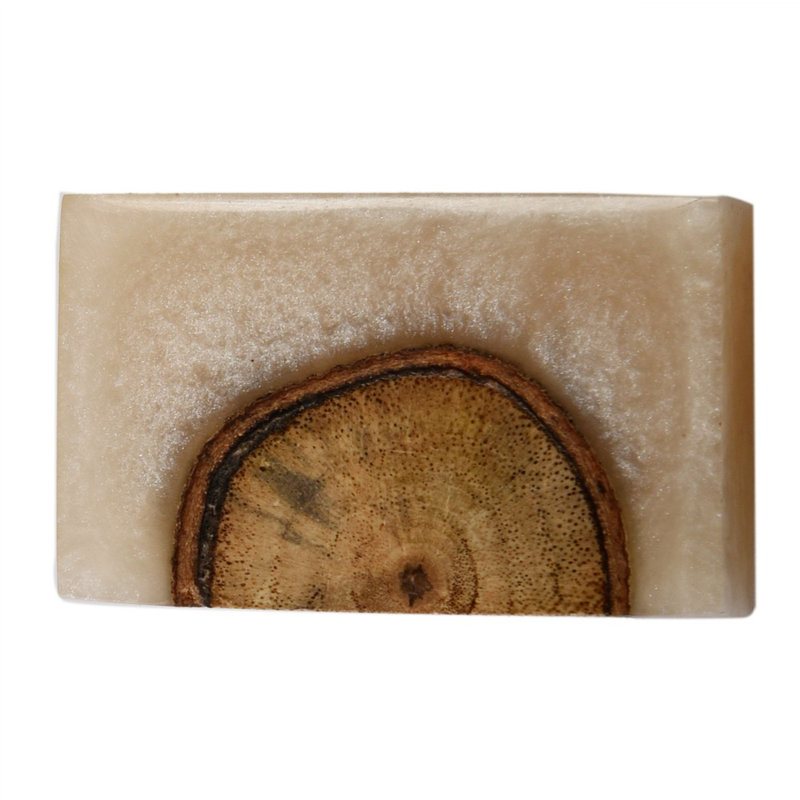 Rectangle Knob, Beige/Wood