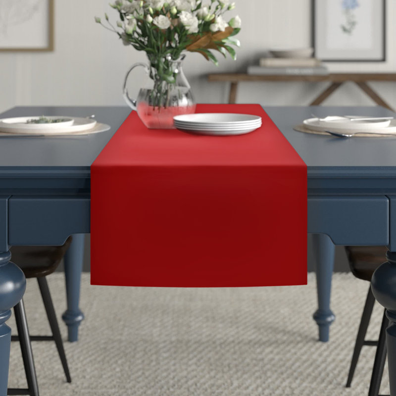 Chemin de table Westrick, Géomatique, 72 po x 16 po, Rouge