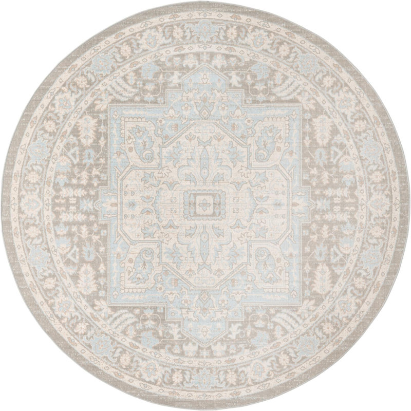 Matthei Oriental Indoor Rug, Round 5'