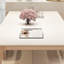 4 - Person White + Burlywood Rectangular Sintered Stone + Solid Wood Dining Table Set-125216957