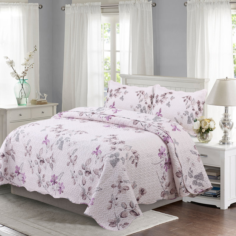 Ensemble de courtepointe 2 pièces Marina Soft Home, Courtepointe simple + 1 taie d'oreiller