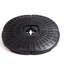 Base de parasol en porte-à-faux robuste de style ventilateur, 4 panneaux rechargeables avec de l'eau ou du sable (220 lb), PEHD résistant aux intempéries avec crochets de verrouillage en métal, empilable et portable, noir - pour la cour, la pelouse et la piscine