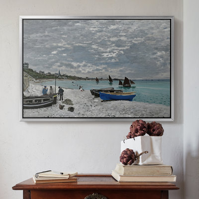 La plage à Sainte-Adresse, 1867 - Claude Monet, toile tendue avec châssis