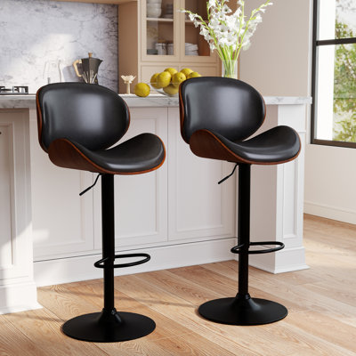 Tabourets de bar rembourrés en polyuréthane de style Mid-Century