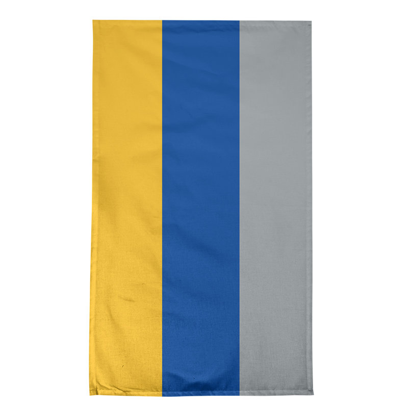 Serviette de thé hockey Anaheim, Doré / bleu royal / gris, Sergé de coton